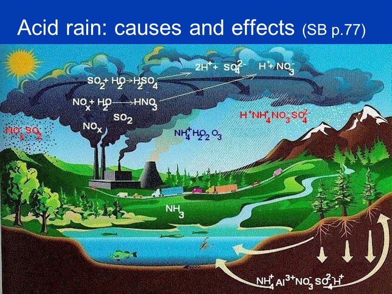 Acid rain: causes and effects (SB p.77)